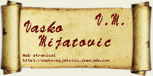Vasko Mijatović vizit kartica